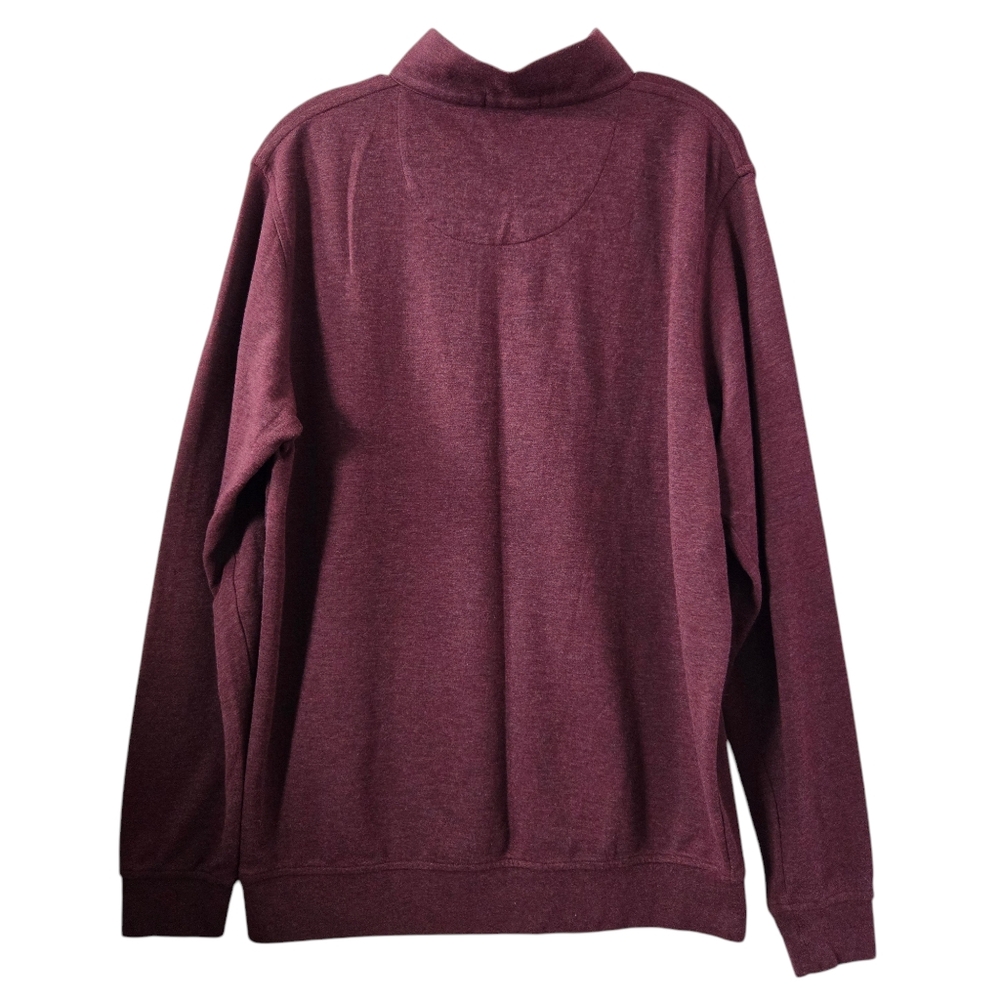 Peter Millar Crown Comfort Interlock 1/4 Zip Pullover Sweater Burgundy Red Large - Picture 2 of 16